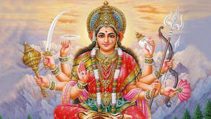 Durga Devi In The Mountains Wallpaper