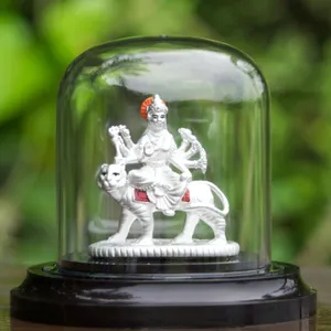 Durga Statue Under Glass Dome Wallpaper