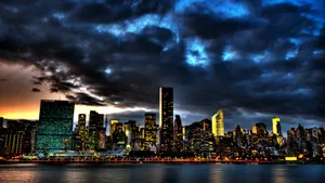 Dusk Cityscape Photography Wallpaper