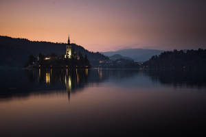 Dusky Lake Bled Slovenia Wallpaper