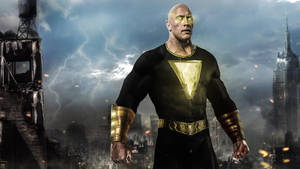 Dwayne Johnson Black Adam Art Wallpaper