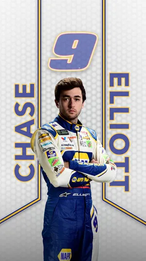 Dynamic Racer, Chase Elliott, Taking A Sharp Turn In Car #9. Wallpaper