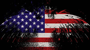 Eagle Shaped American Flag Wallpaper