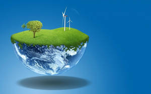 Earth Day Tree Windmill Wallpaper