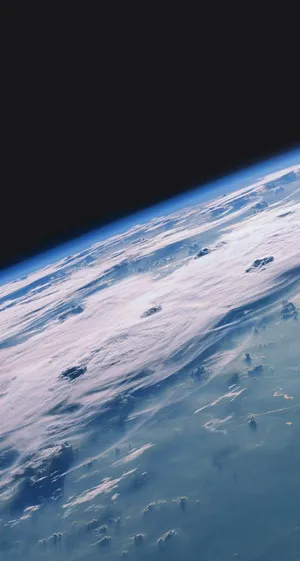 Earth Surface Over Dark Sky Ios 7 Wallpaper