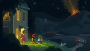 Earthbound Comet Landed In Mountain Wallpaper