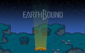 Earthbound Glowing Comet In Mountain Wallpaper
