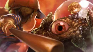 Earthbound Ness And Jeff Face Off Wallpaper