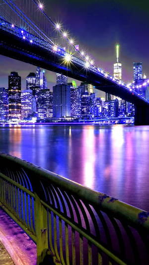 East River New York Night Iphone Wallpaper