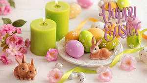 Easter Desktop Table Setting Wallpaper