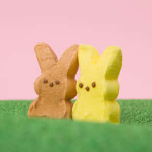 Easter Peeps Bunny Candy Wallpaper