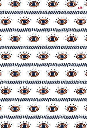 Eclectic Boho Eye Pattern Design Wallpaper