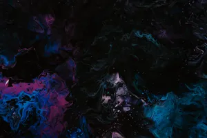 Eclectic Paint Dark Abstract Art Wallpaper