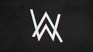 Edgy Alan Walker Logo In Vibrant Colors Wallpaper