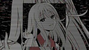 Edgy Anime Girl With White Hair Wallpaper