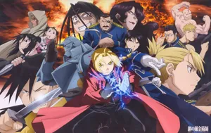 Edward Elric In Action - Fullmetal Alchemist Wallpaper Wallpaper
