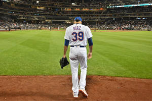 Edwin Diaz On Baseball Field Wallpaper
