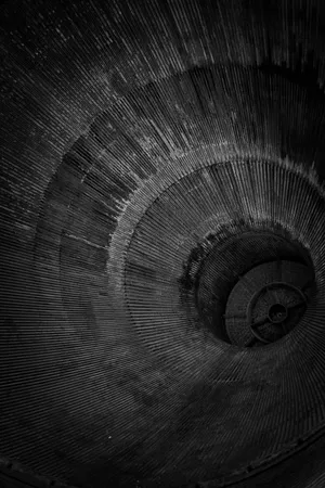 Eerie Tunnel Solid Black Iphone Wallpaper