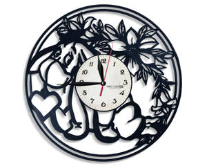 Eeyore Black Clock Wallpaper