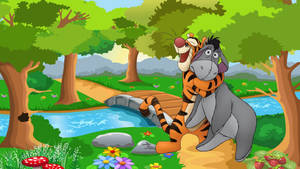 Eeyore Hug Tigger Wallpaper