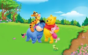 Eeyore Loving Friends Wallpaper