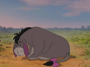 Eeyore Pink Ribbon Wallpaper