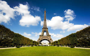 Eiffel Tower Green View Paris Wallpaper