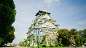 Eight-story Osaka Castle Wallpaper