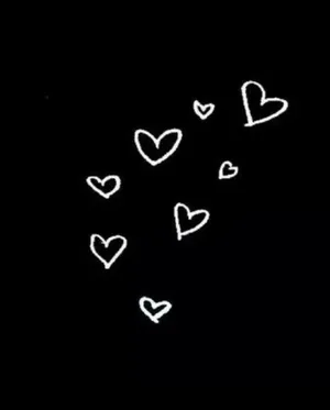 Eight White Hearts Wallpaper