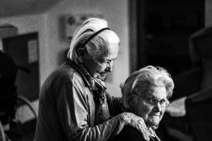 Elderly Woman With Another Wallpaper