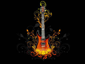 Electric Guitar Abstract Art Wallpaper