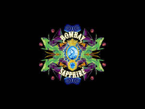 Elegance And Purity: The Bombay Sapphire Logo In Black Wallpaper