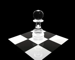 Elegant Chess Glass Pawn Wallpaper