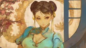 Elegant Chun Li Artwork Wallpaper