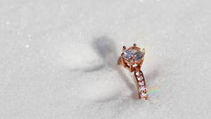 Elegant Cushion Cut Morganite Ring Wallpaper