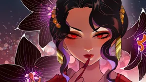 Elegant Lady Muzan Kimetsu No Yaiba Wallpaper
