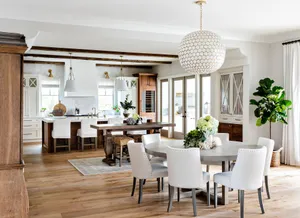 Elegant Modern Kitchen Dining Interior Wallpaper