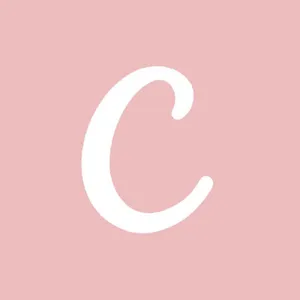 Elegant Pink Minimalistic Letter C Wallpaper