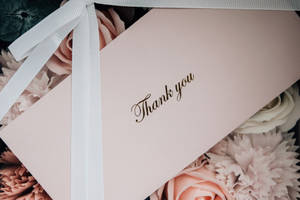 Elegant Thank You Note Wallpaper