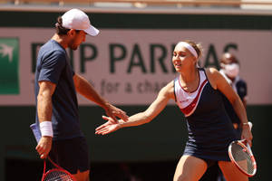 Elena Vesnina And Aslan Karatsev Wallpaper