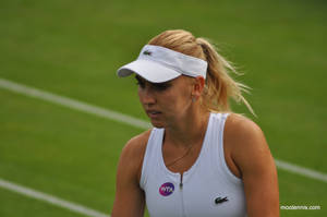 Elena Vesnina Inside Tennis Court Wallpaper