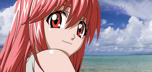 Elfen Lied Lucy On The Beach Wallpaper