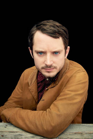 Elijah Wood Donning Brown Jacket Wallpaper