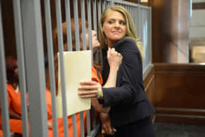 Eliza Coupe Striking A Pose In A Photoshoot Wallpaper