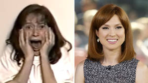 Ellie Kemper Split Screen Young Ellie Wallpaper