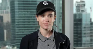 Elliot Page Black And Grey Outfit Wallpaper