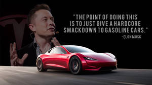 Elon Musk Tesla Aesthetic Quote Wallpaper
