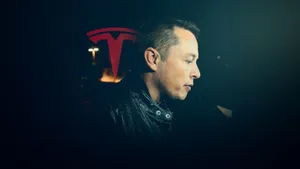 Elon Musk Tesla Dark Portrait Wallpaper