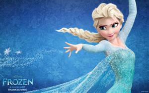 Elsa Frozen Blue Dress Wallpaper