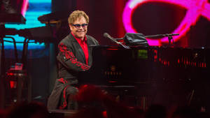 Elton John Glam Piano Concert Wallpaper